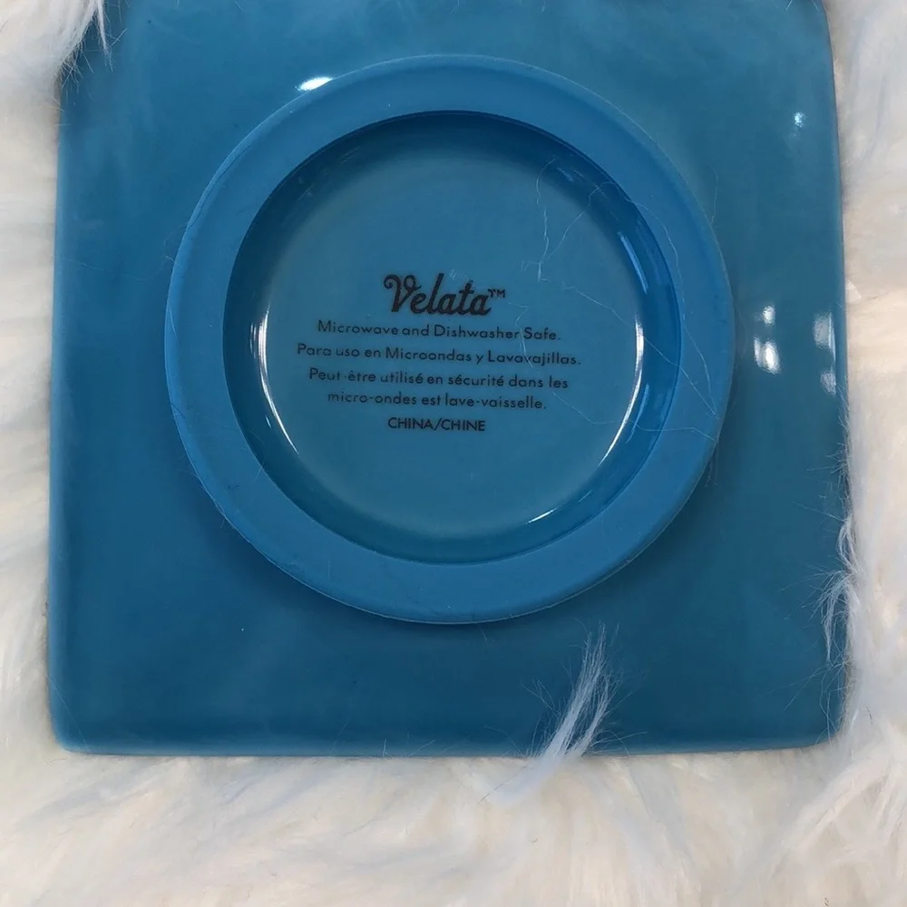 BRAND NEW LISTED ITEM Velata SERVE 4 Square Nesting Multi Colored STUNNING Plate